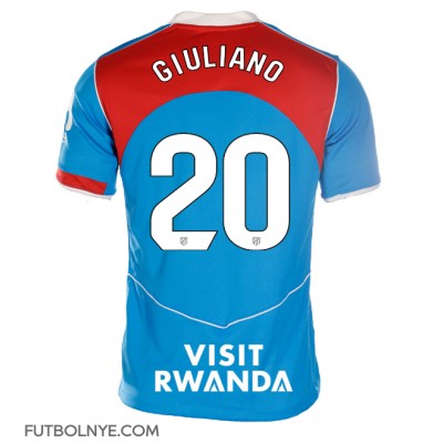 Camiseta Atletico Madrid Giuliano Simeone #20 Tercera Equipación para mujer 2025-26 manga corta Camiseta Atletico Madrid Giuliano Simeone #20 Tercera Equipación para mujer 2025-26 manga corta